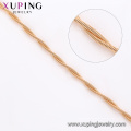 44186 xuping vogue 18 k colar de ouro banhado definir projetos cadeias simples colar sem pedra